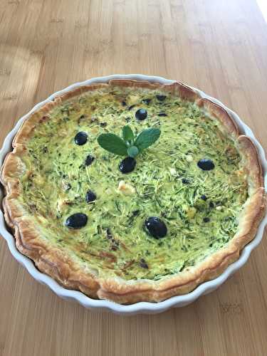 Tarte à la Grecque courgettes fêta olives