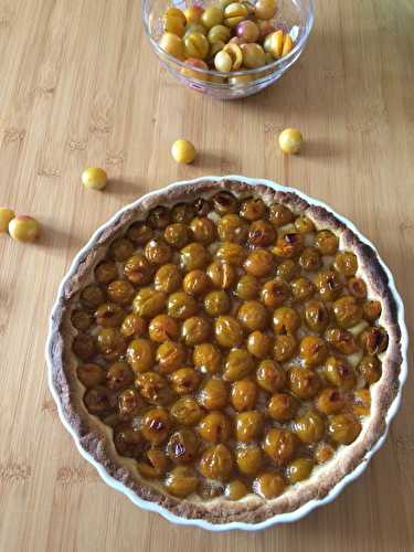 Tarte aux mirabelles, pâte sablée à l’amande