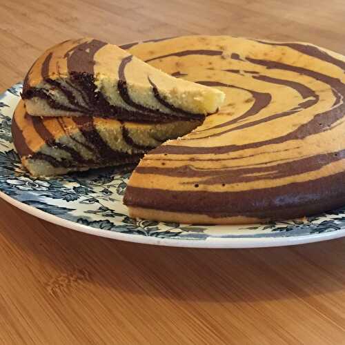 Le gâteau Zébré vanille chocolat - Les recettes de Mumu