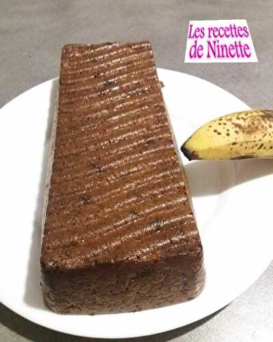 Banana bread au chocolat et pépites de chocolat