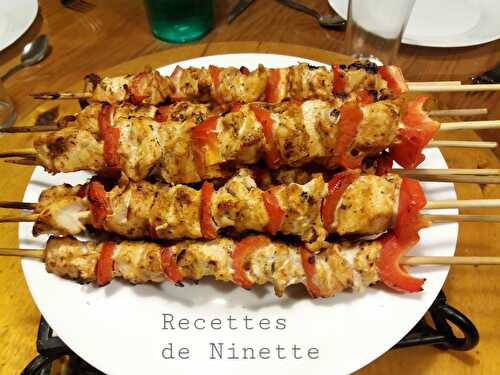 Brochettes orientales au poulet