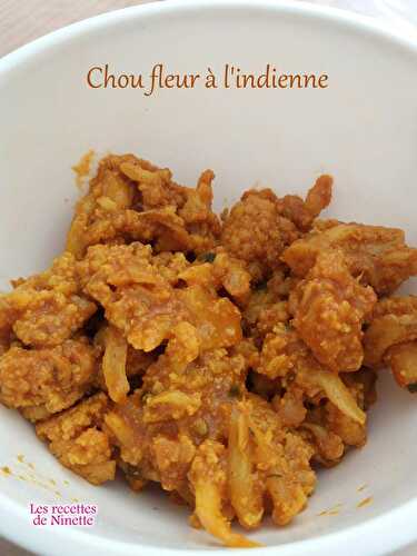 Chou fleur à l'indienne