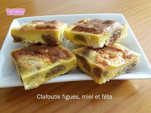 Clafoutis aux figues, miel et féta