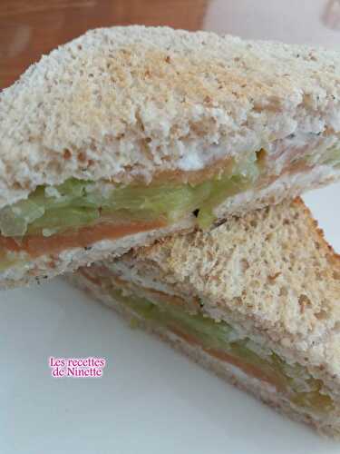 Club sandwich concombre saumon