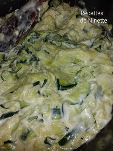 Courgettes à la crème de féta