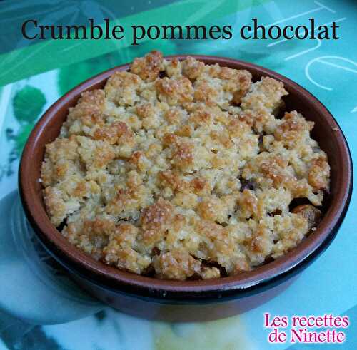 Crumble pommes chocolat