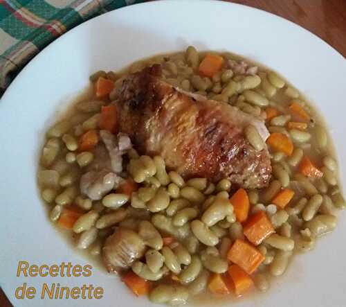 Cuisse de dinde carottes et flageolets