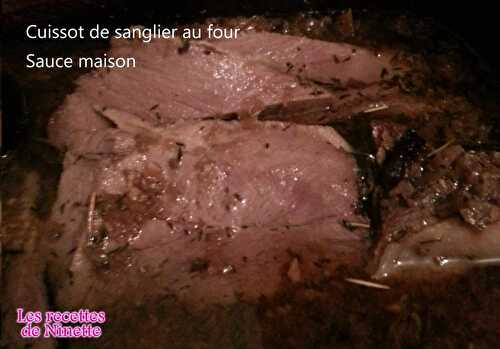 Cuissot de sanglier au four, sauce maison