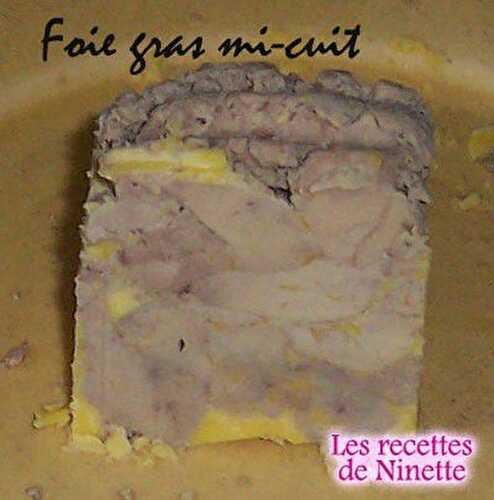 Foie gras mi-cuit au micro-onde