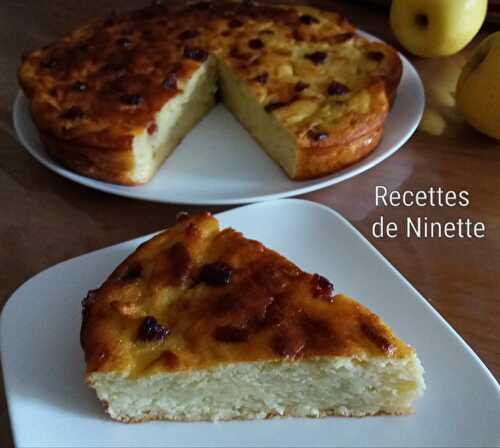 Gâteau aux pommes et cranberry