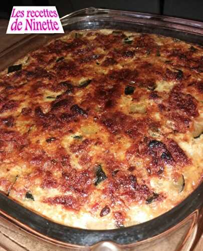 Gratin de boulgour aux courgettes et pesto Rosso