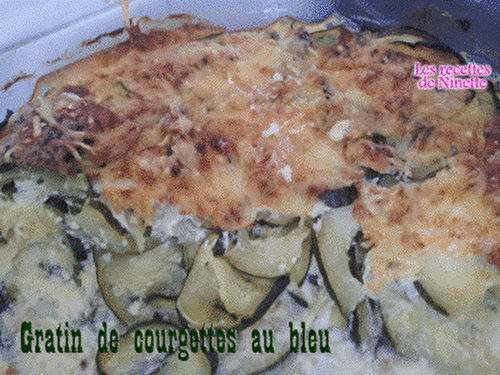 Gratin de courgettes au bleu