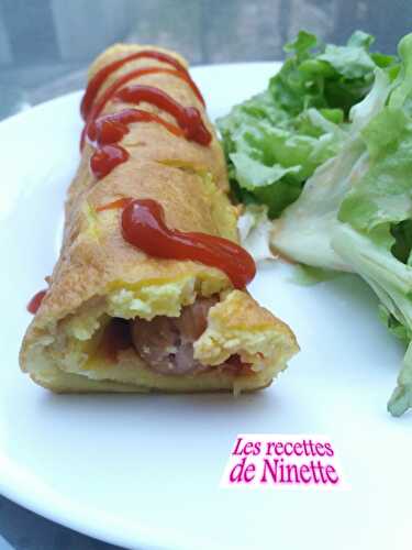 Hot dog d'omelette