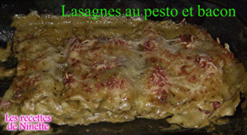 Lasagnes pesto bacon