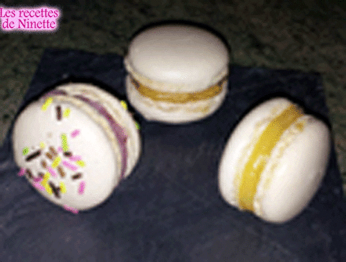 Macarons au chocolat au lait et macarons au citron