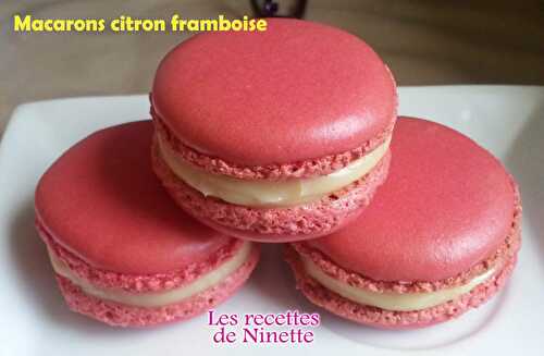 Macarons citron framboise