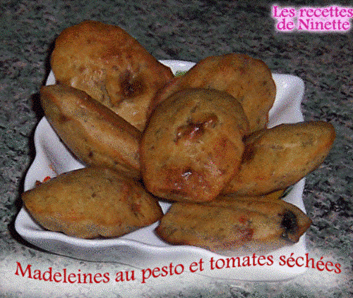 Madeleines au pesto et tomates séchées