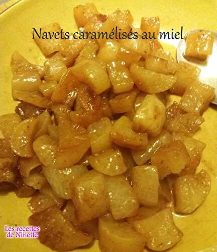 Navets caramélisés au miel et cannelle