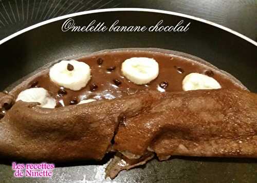 Omelette sucrée chocolat banane