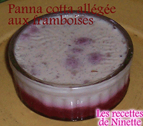 Panna cotta allégée aux framboises