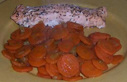 Pavé de saumon aux carottes confites