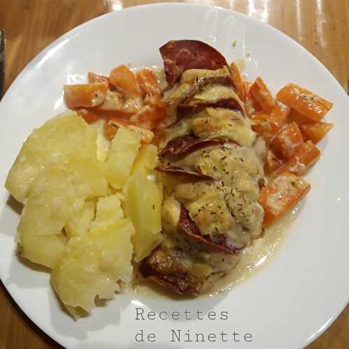 Poulet Orloff au reblochon et en sauce