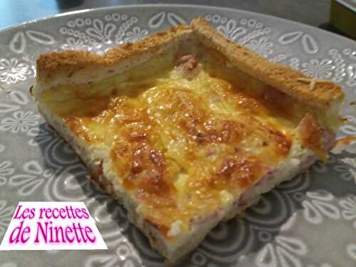 Quiche au bacon sur pain de mie