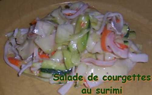 Salade de courgettes au surimi