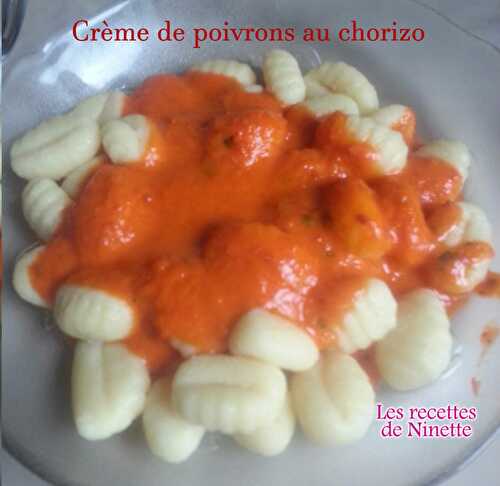 Sauce crème de poivrons au chorizo