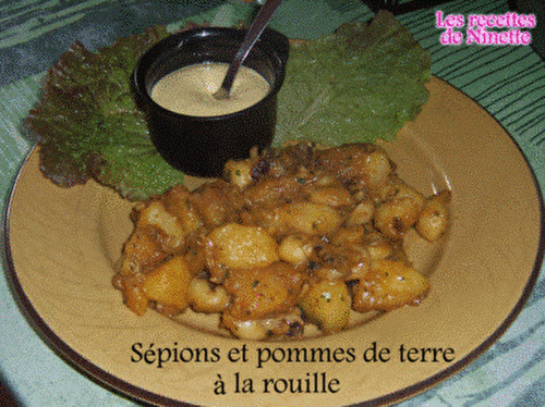 Sépions et pommes de terre à la rouille