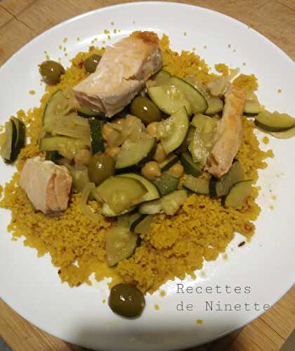 Tajine au poisson, courgettes et citrons confits