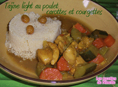Tajine light poulet carottes et courgettes - Les recettes de Ninette