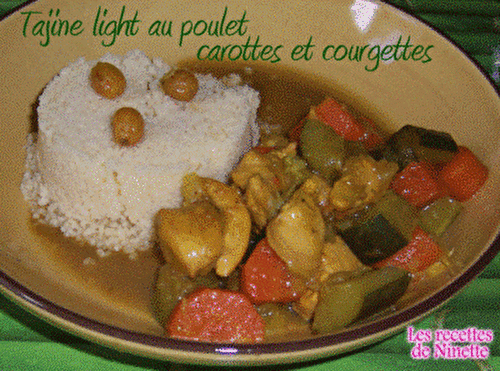 Tajine light poulet carottes et courgettes