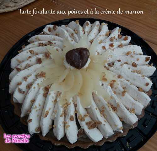 Tarte fondante aux poires et à la crème de marrons mg