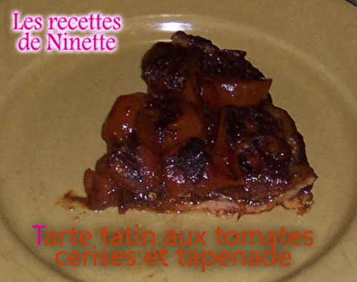 Tarte tatin de tomates cerises et tapenade