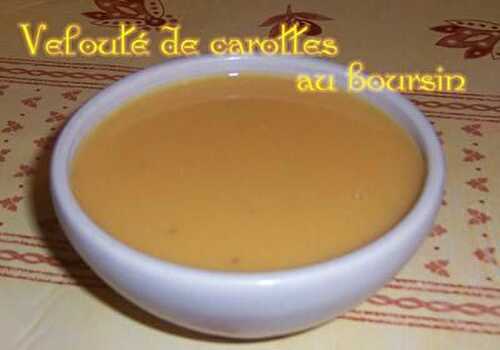 Velouté de carottes au boursin