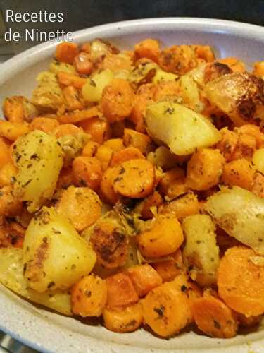 Carottes et pommes de terre sautées  - Les recettes de Ninette