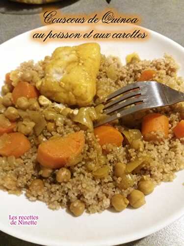 Couscous de quinoa au poisson et aux carottes