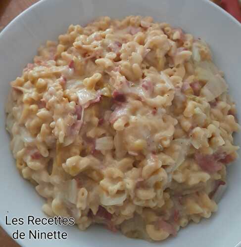 Endives et pâtes au jambon (one pot pasta) Cookéo