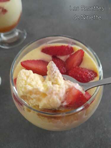 Mousse vanillée au Skyr et aux fraises