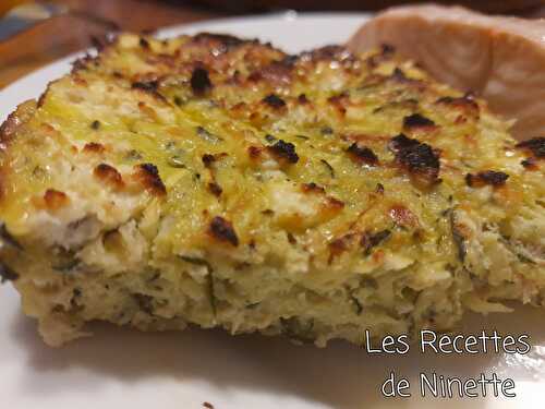 Gratin de courgettes au thon et aux carrés frais