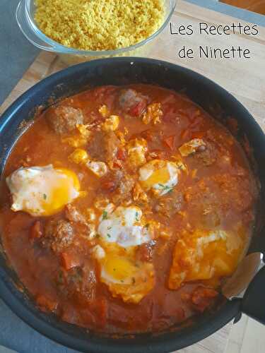 Tajine de kefta aux oeufs