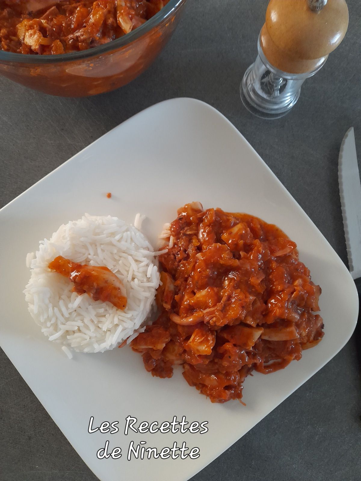 Poulpe à la tomate et au chorizo