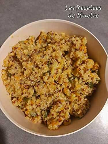 Quinoa/ boulgour aux carottes et courgettes 