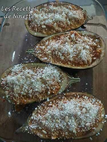 Aubergines farcies végétariennes
