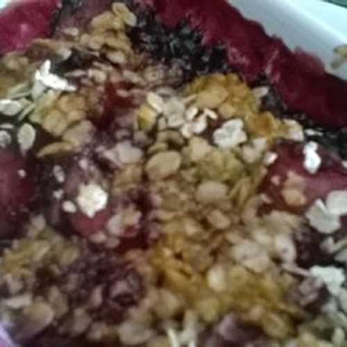 Crumble pommes fruits rouges