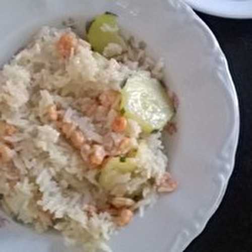 Risotto crevettes- courgette