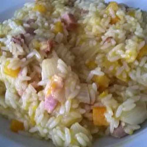 Risotto potiron / lardons