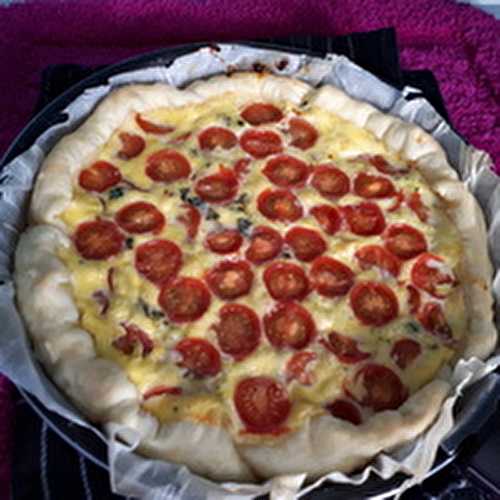 Tarte aux tomates cerises et roquefort