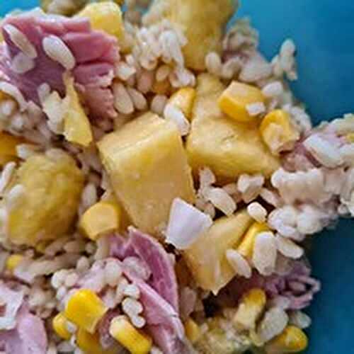 Salade blé ananas jambon 